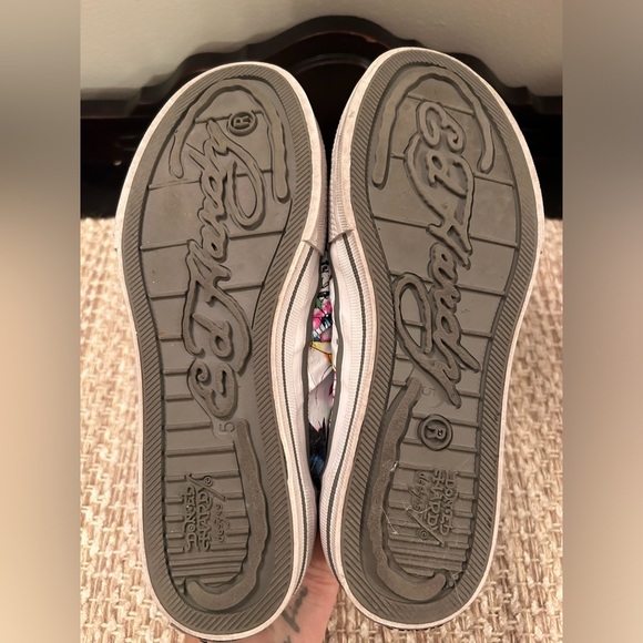Ed Hardy Colorful Tattoo Slip On Sneakers Women Sz 5 Shoes Low Tops Y2K Grunge - Picture 10 of 10
